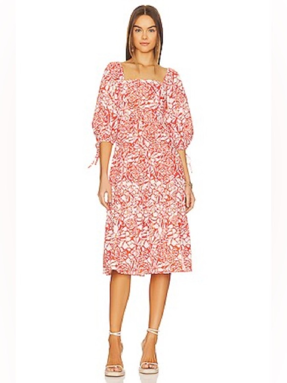 Francine Midi Dress in Gardenia